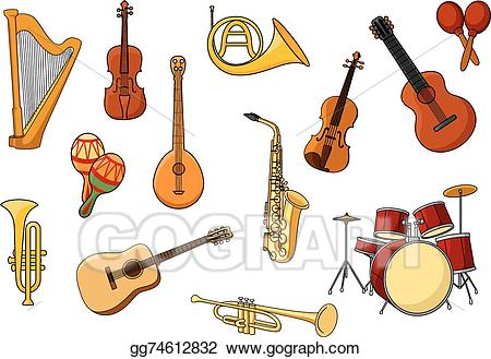 instruments clipart colorful