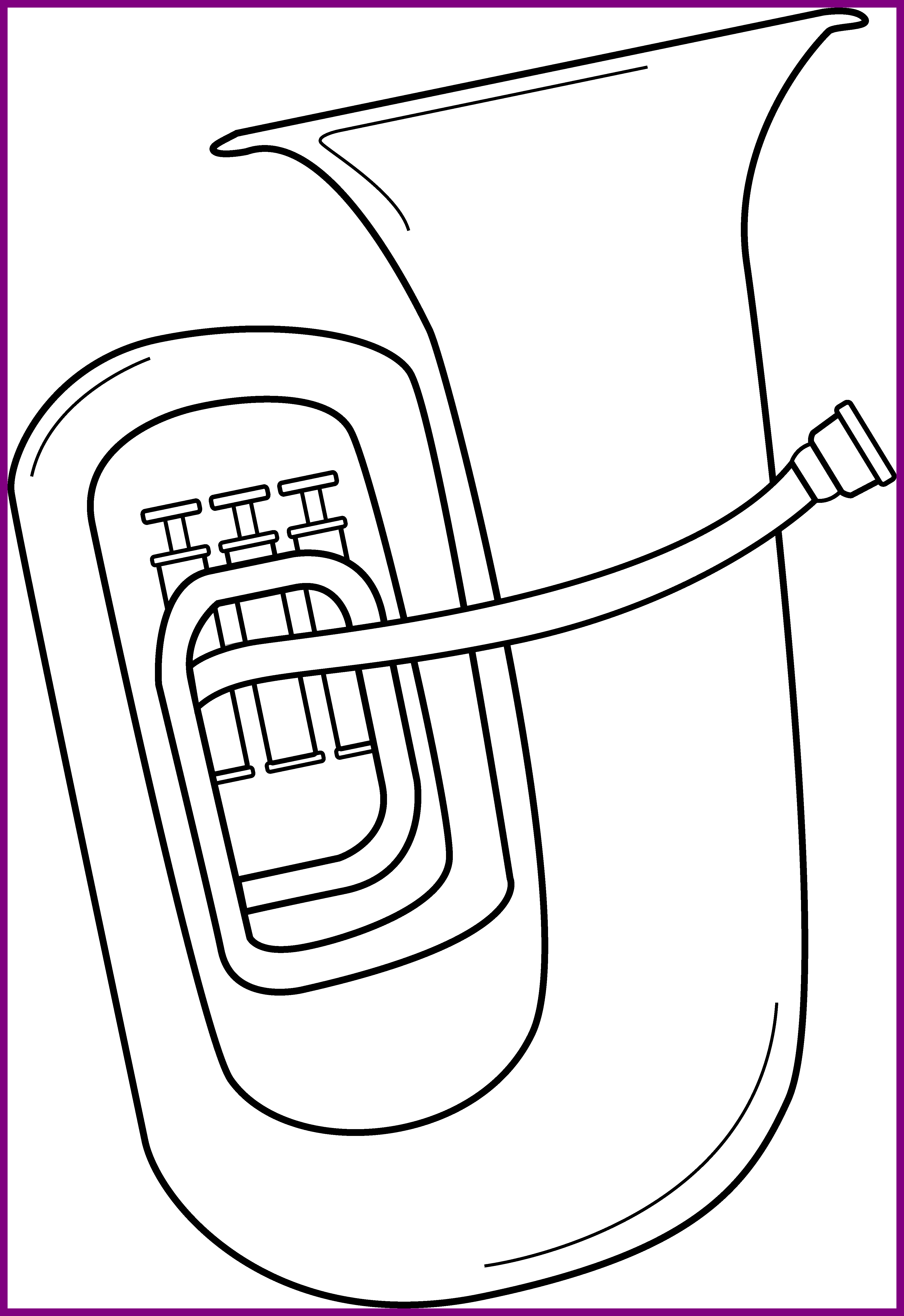 Instruments clipart tuba. Astonishing my coloring page
