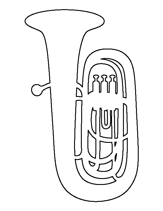 Instruments clipart tuba. Pattern use the printable