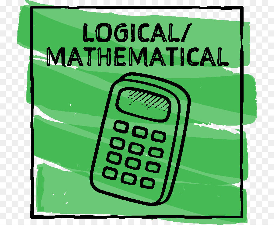 Intelligent clipart mathematician. Green grass background 