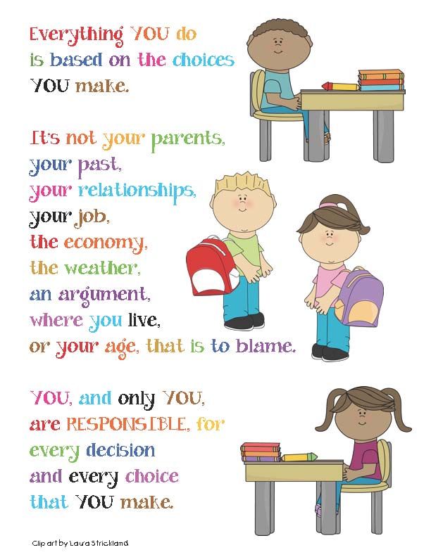 responsibility clipart student choice