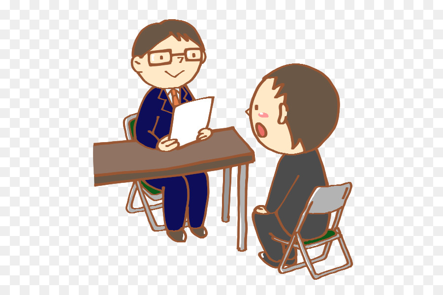 Cartoon job recruitment . Interview clipart inteview