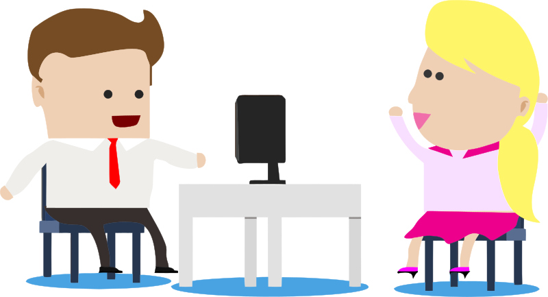 Interview people medium image. Working clipart person