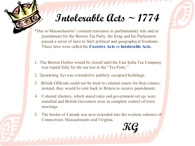 intolerable acts clipart american revolution