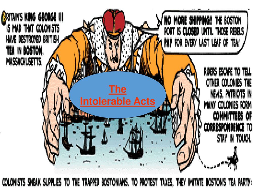 intolerable acts clipart early settler