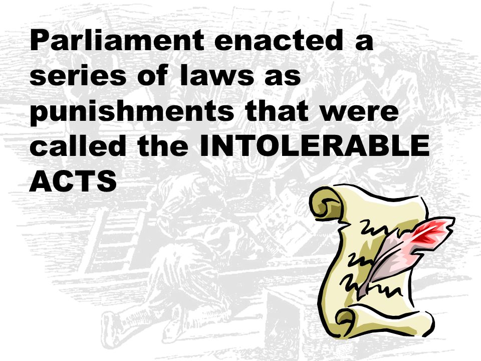 intolerable acts clipart imported goods