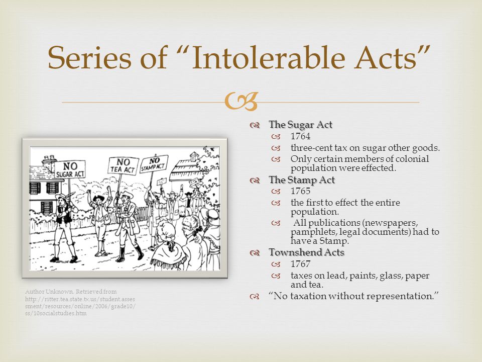 intolerable acts clipart law paper