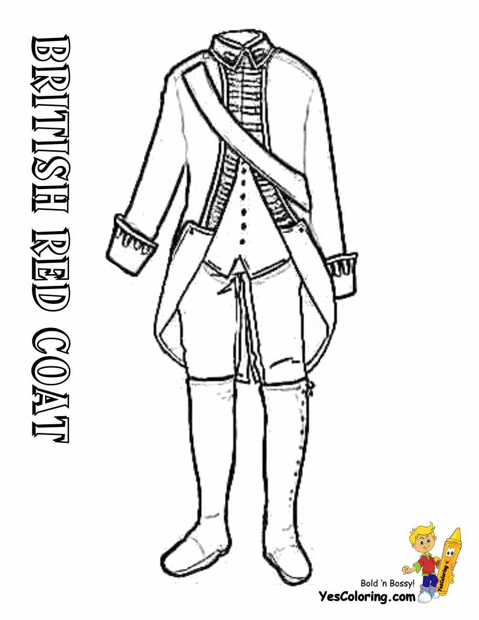 intolerable acts clipart red coat