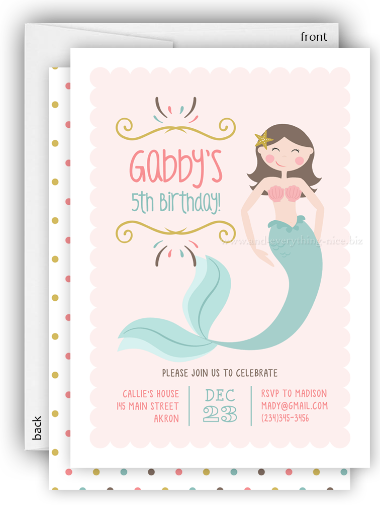 invitation clipart mermaid