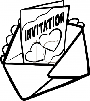 Invitation clipart outline. Wedding cliparts free download