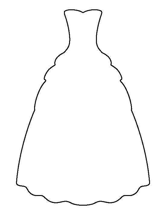 Invitation clipart outline. Gown pattern use the