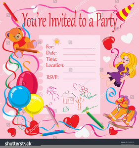 Birthday card free images. Invitation clipart party invitation