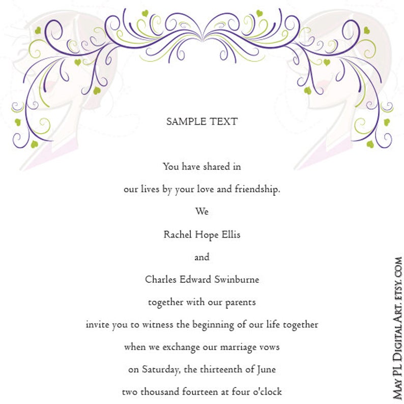invitation clipart wedding program