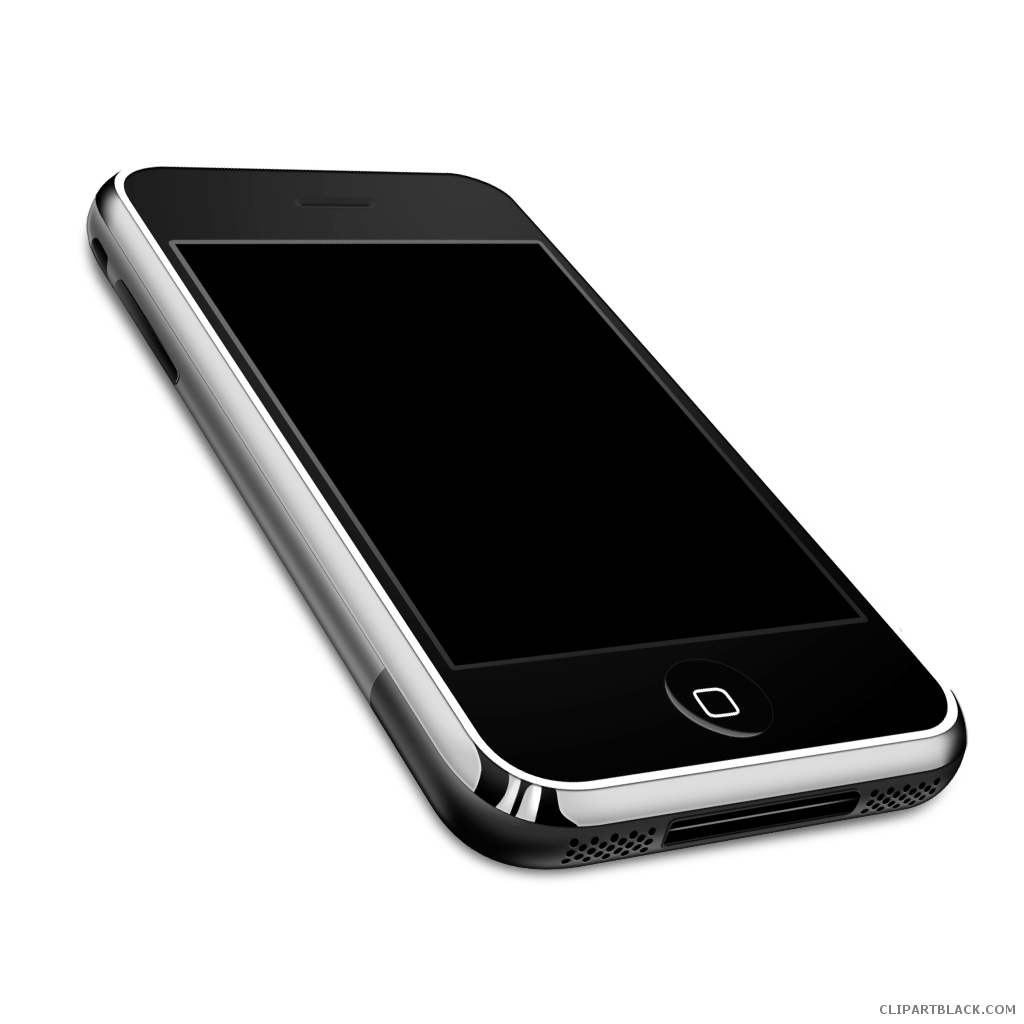 iphone clipart black and white