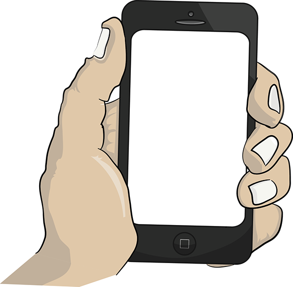 Mockup mobile phone accessories. Iphone clipart hand holding