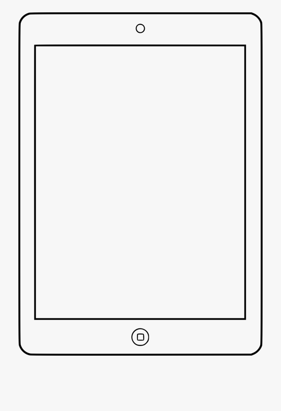 Black and white clip. Iphone clipart ipad frame