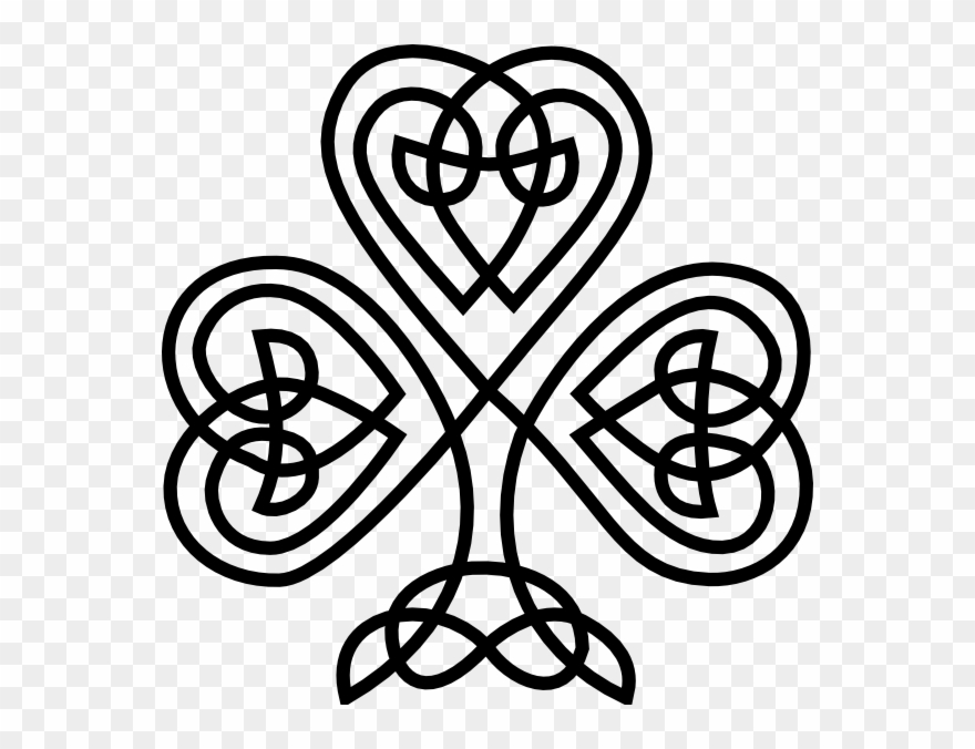 Irish clipart celtic. Knot shamrock pinclipart 
