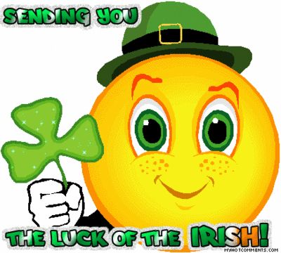 Sending you the luck. Irish clipart emoji