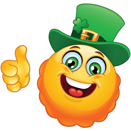 Irish clipart emoji. Smiley smileys emoticon leprechaun