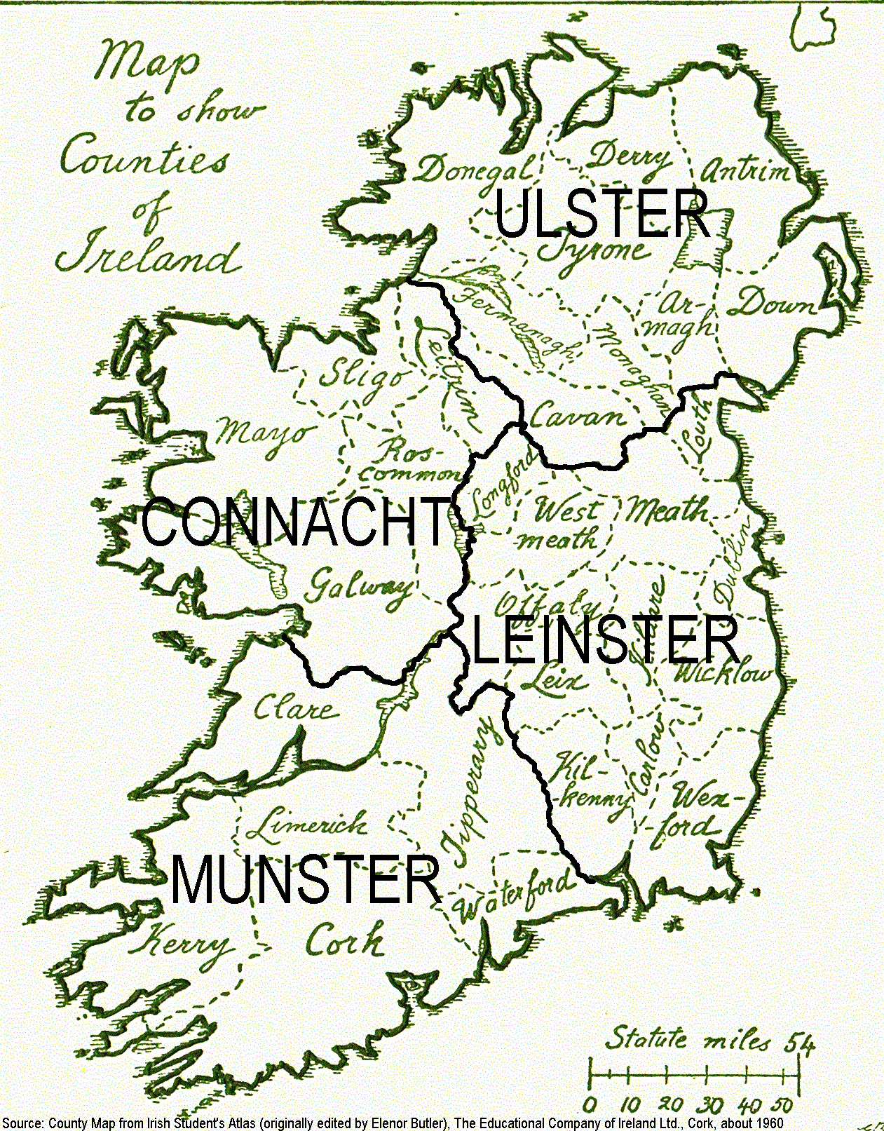 irish clipart map
