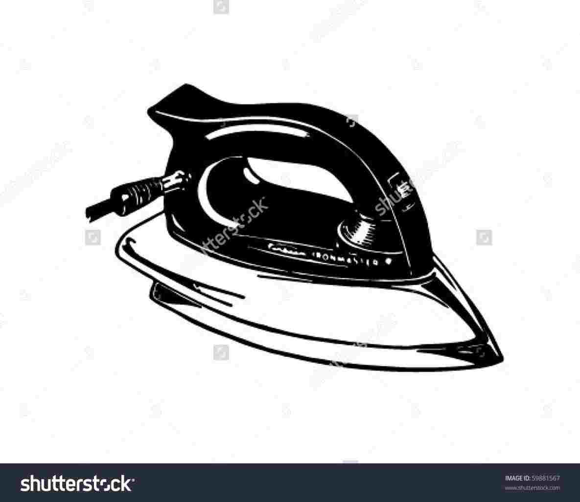 iron clipart black and white
