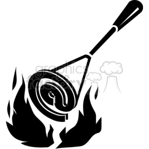A black and white. Iron clipart hot iron