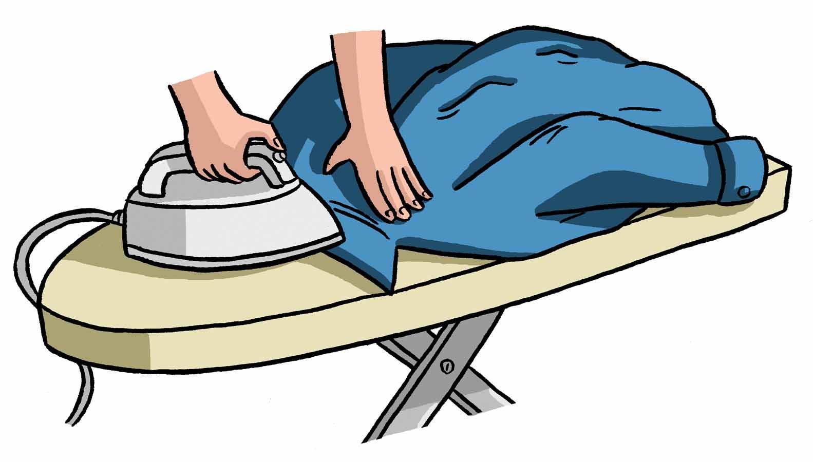 iron clipart ironed clothes
