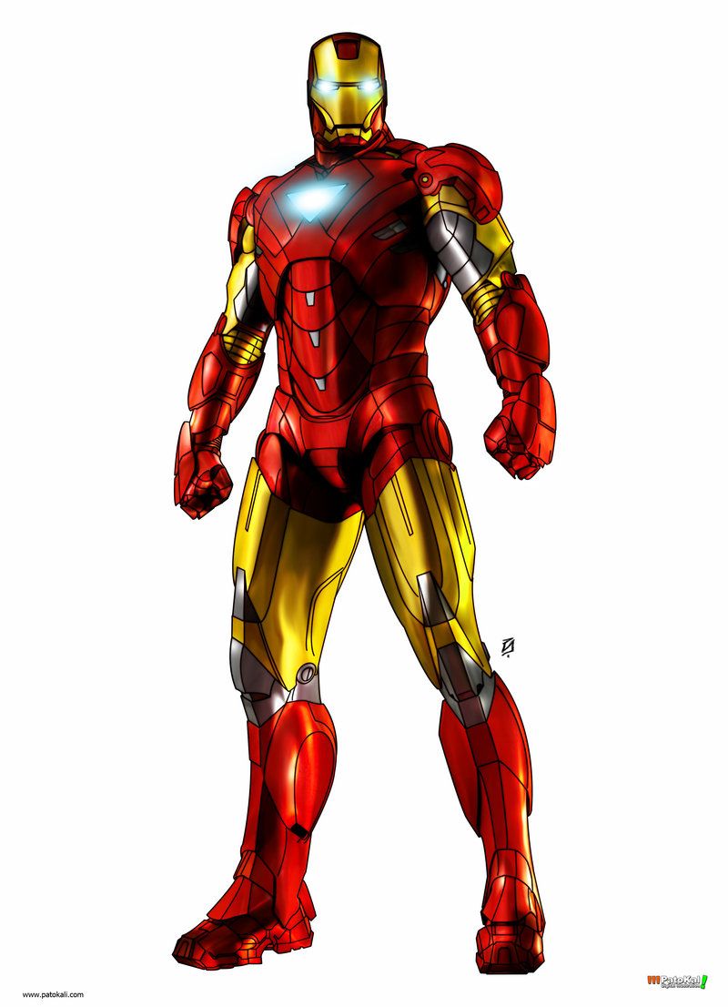 Ironman clipart colorful. Iron man color by