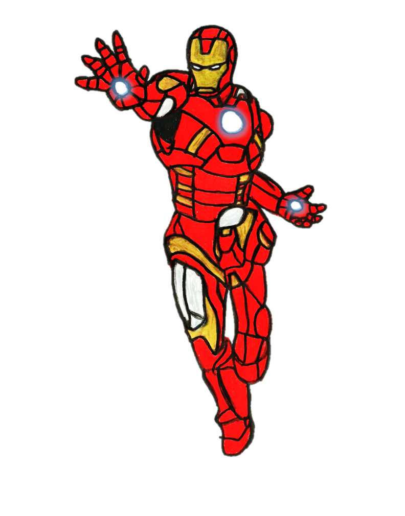 ironman clipart colorful