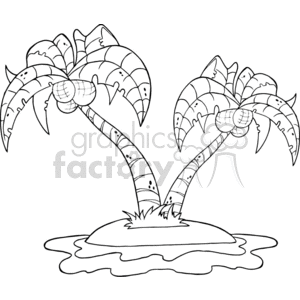island clipart black and white