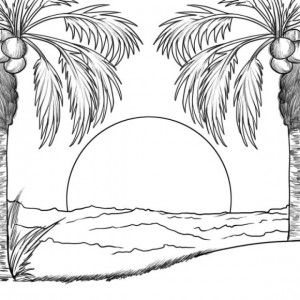 island clipart coloring