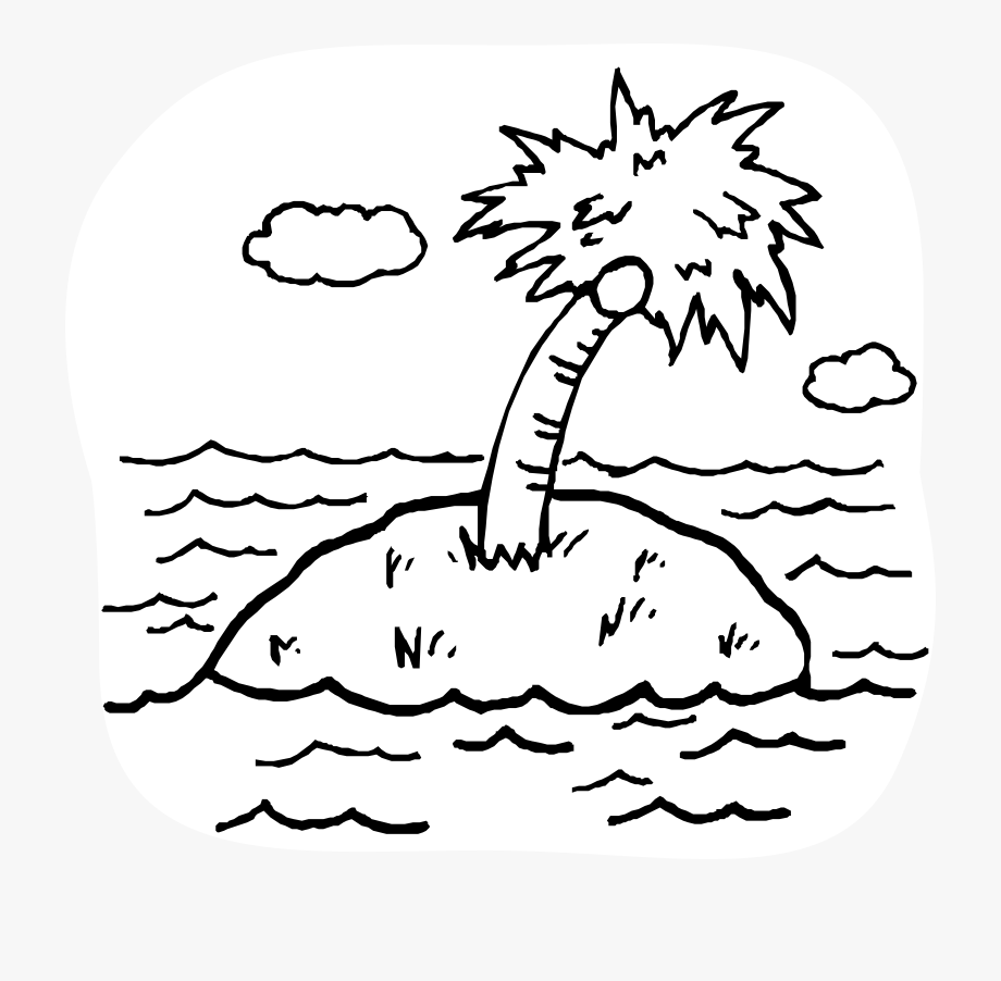 island clipart drawing