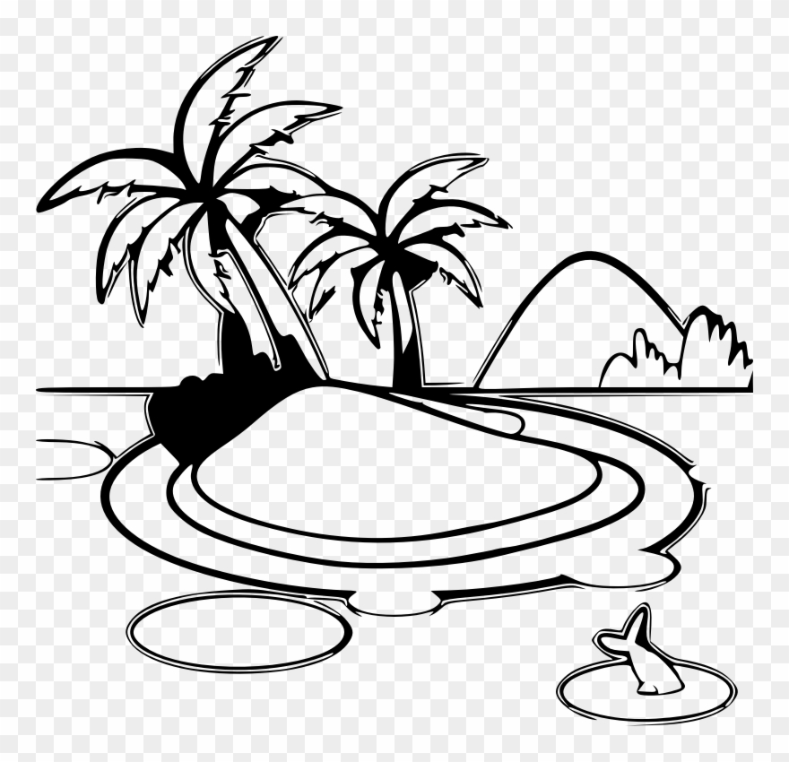 Island clipart island hopping. Drawing tropical black and