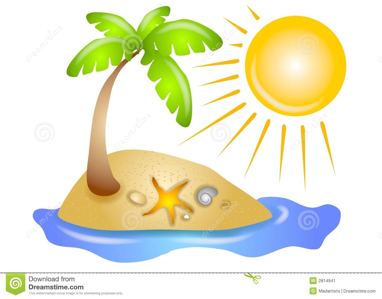 island clipart island in sun