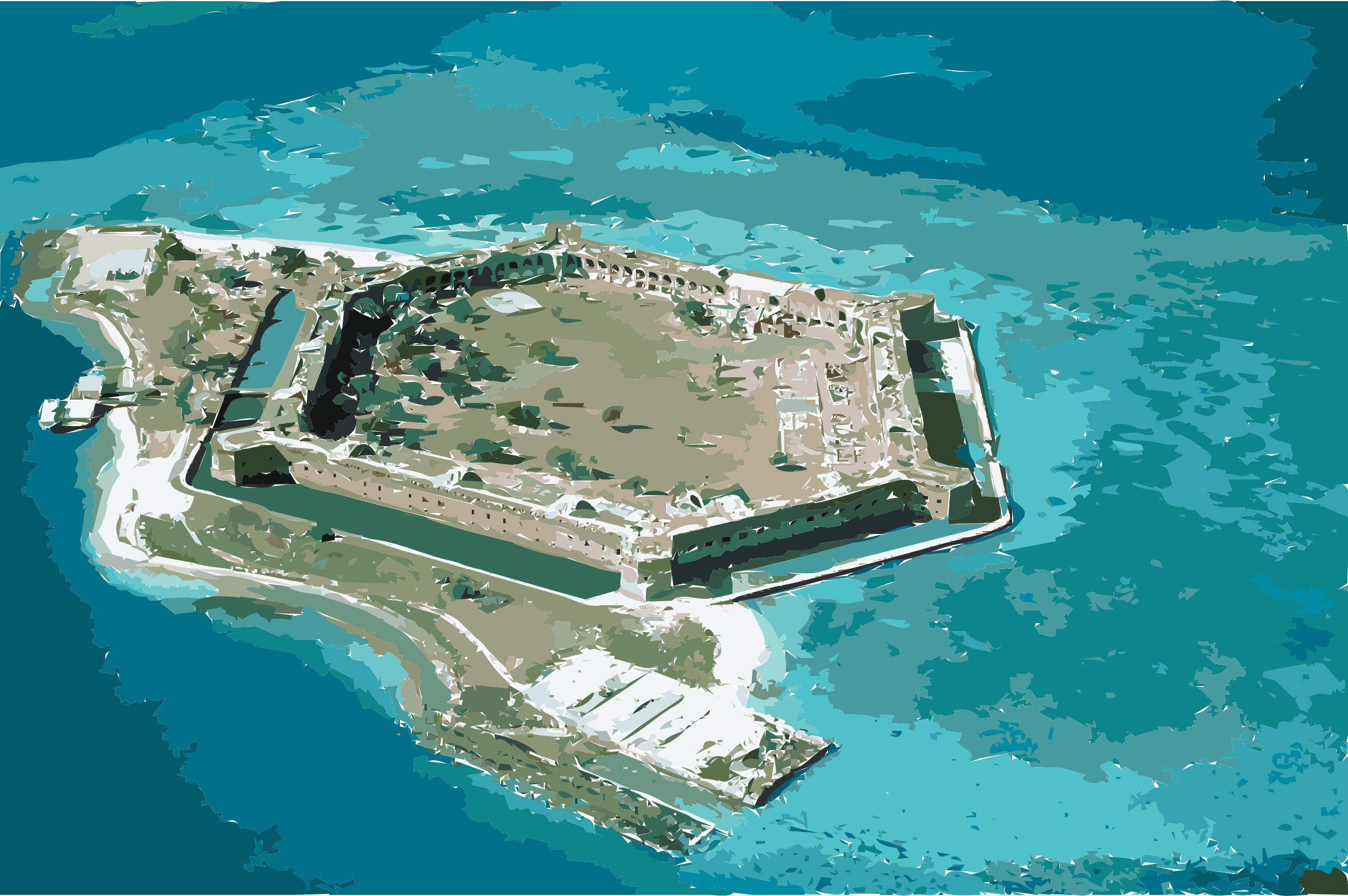 Island clipart island landform. Fort jefferson dry tortugas