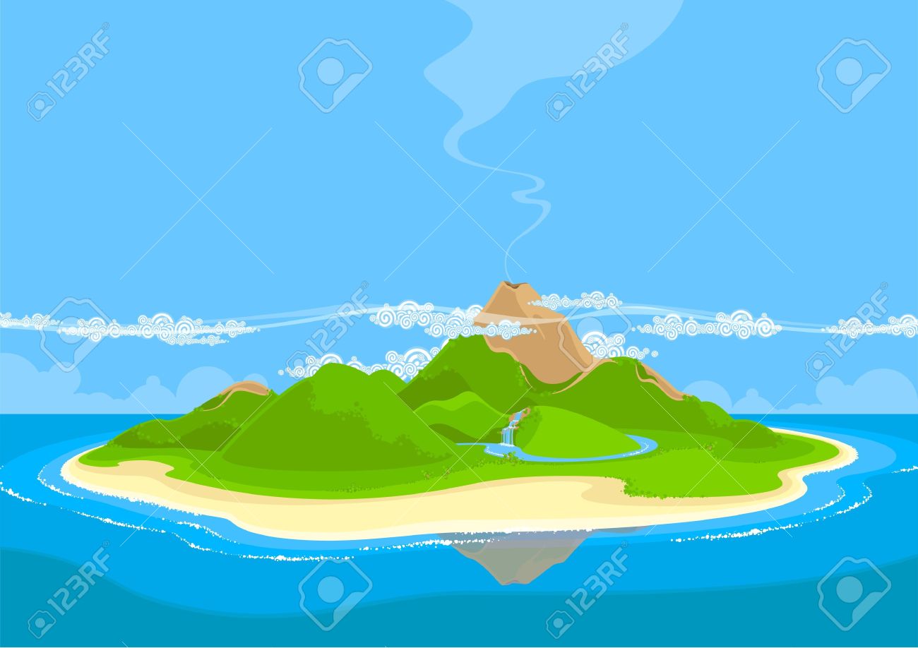 Island clipart island landform. 