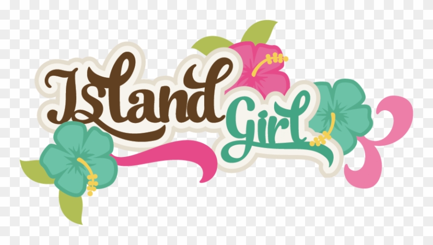 Island clipart island life. Girl svg png download