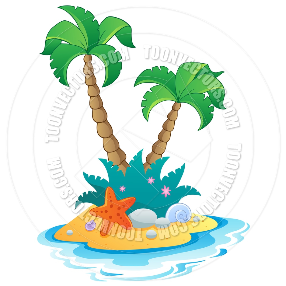 Island clipart island scene. Cartoon beach free download
