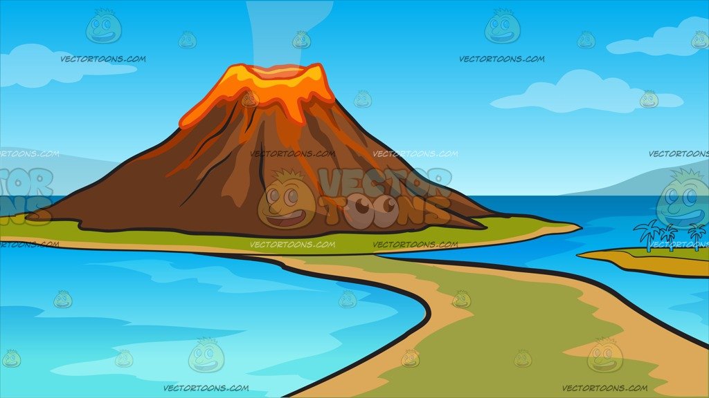 A background . Island clipart lava volcano