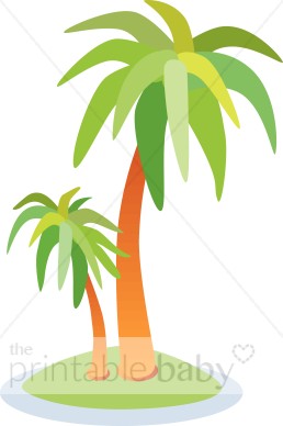 Island clipart palm tree. Trees on beach baby