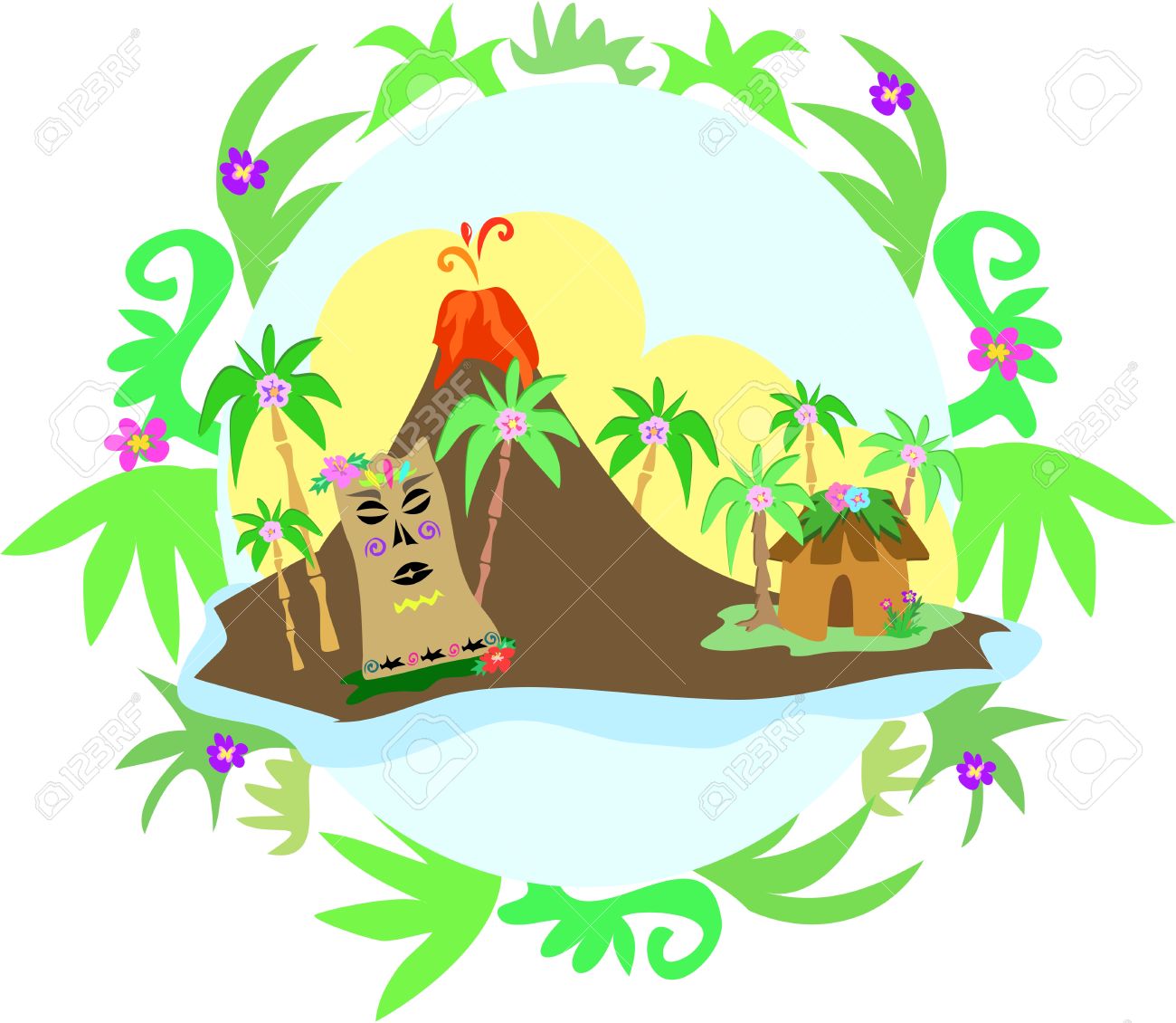 Collection of free download. Island clipart volcano clipart