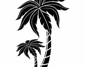 Island clipart welcome to paradise. Palm tree etsy 