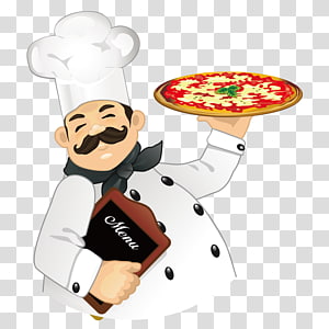 italian clipart chef holding pizza