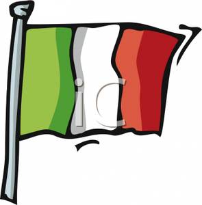 Italian clipart flag pole. A waving on flagpole