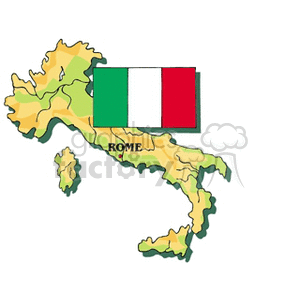 italy clipart map rome