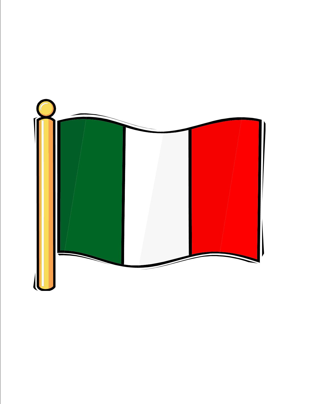 Free image download clip. Italian clipart flag