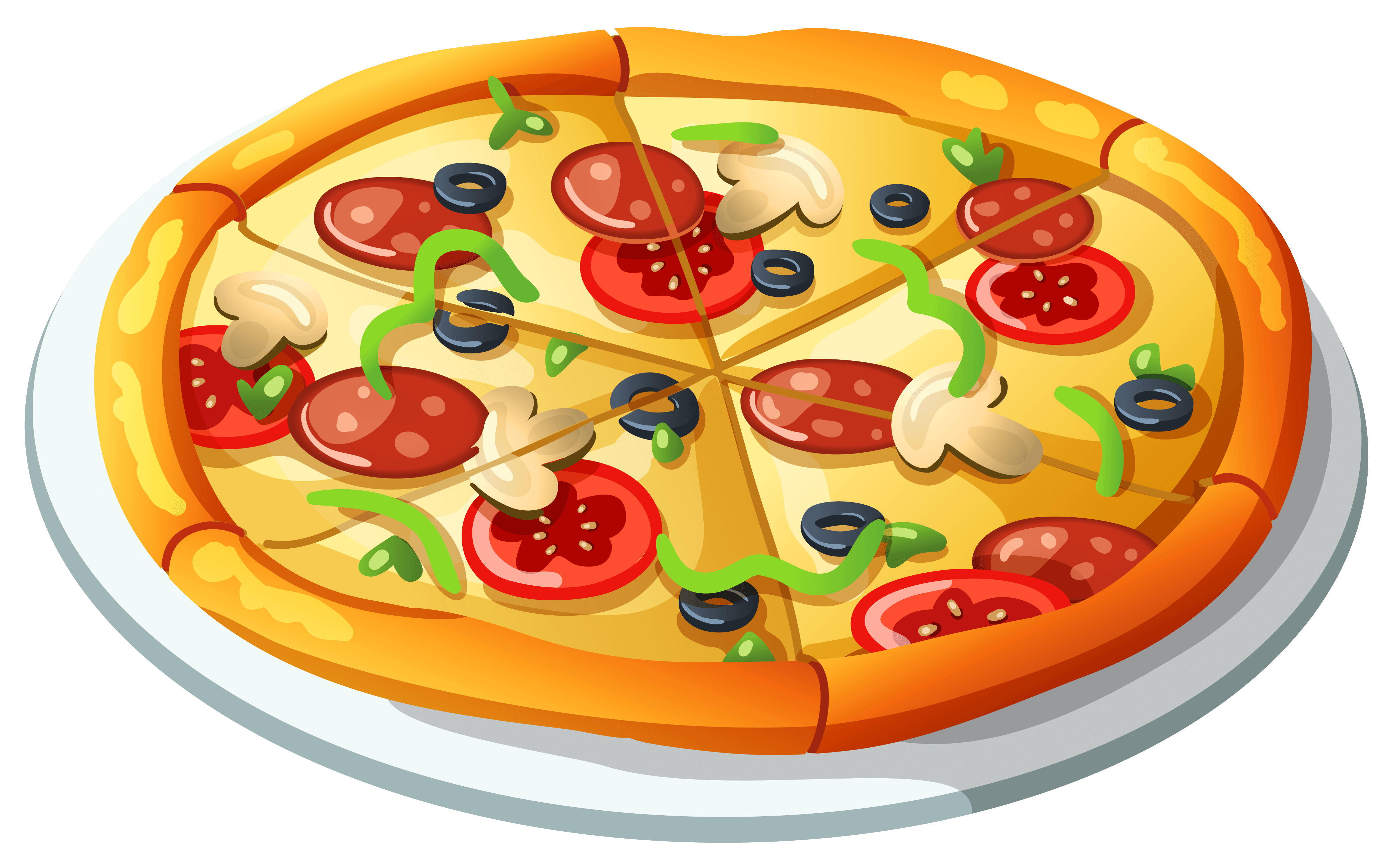 italian clipart full pizza