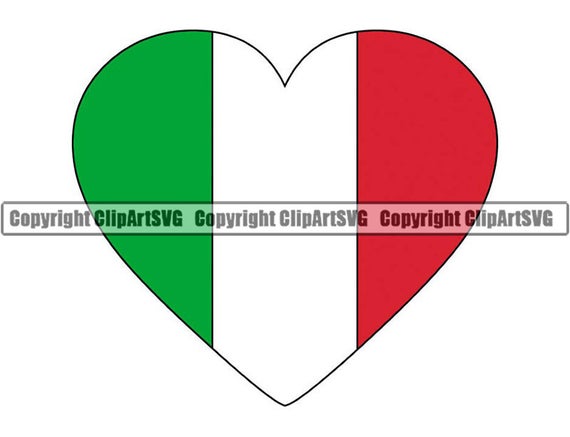 Italy italia shaped world. Italian clipart heart