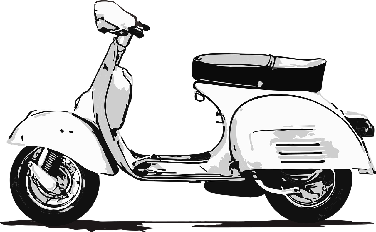 italian clipart moped