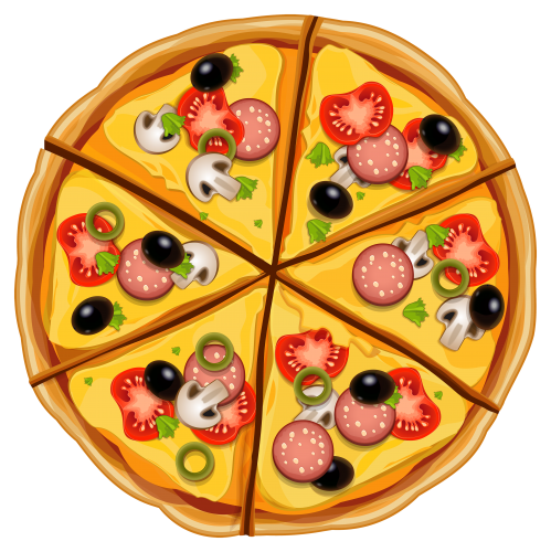 italian clipart pizza fraction
